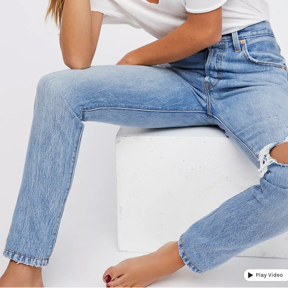 Free People Levi's Premium 501 Skinny Jeans "Cant Touch This" NWT Size 29 and 30